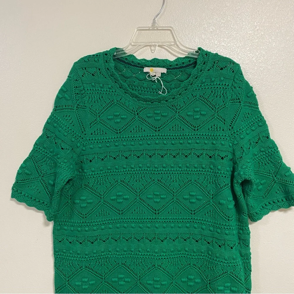 Boden Dress Women’s Size 12R Highland Green Claudia Textured Knit Dress - Picture 3 of 15